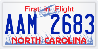 NC license plate AAM2683
