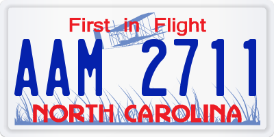 NC license plate AAM2711