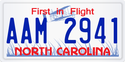 NC license plate AAM2941