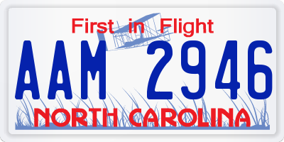 NC license plate AAM2946
