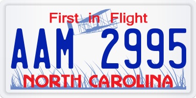 NC license plate AAM2995