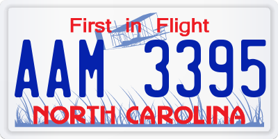 NC license plate AAM3395