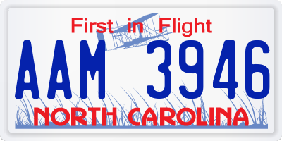 NC license plate AAM3946