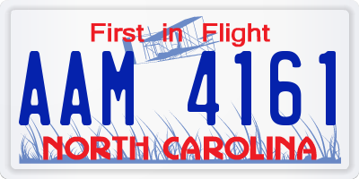 NC license plate AAM4161