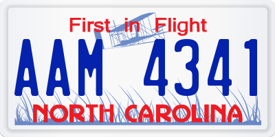 NC license plate AAM4341