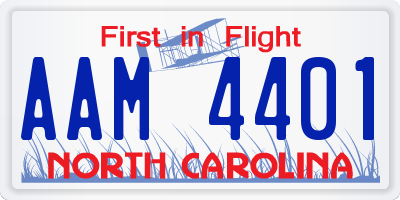 NC license plate AAM4401