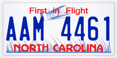NC license plate AAM4461