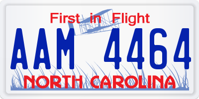 NC license plate AAM4464