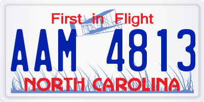 NC license plate AAM4813