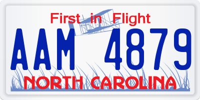 NC license plate AAM4879