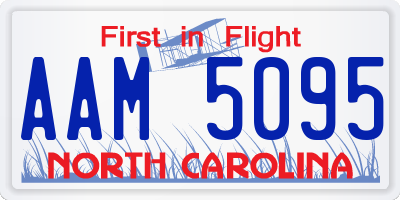NC license plate AAM5095