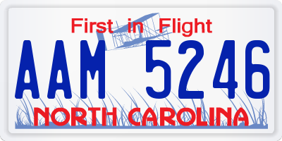 NC license plate AAM5246