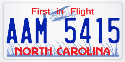 NC license plate AAM5415