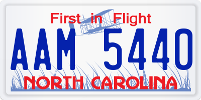 NC license plate AAM5440