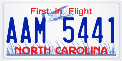 NC license plate AAM5441