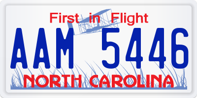 NC license plate AAM5446