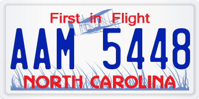 NC license plate AAM5448