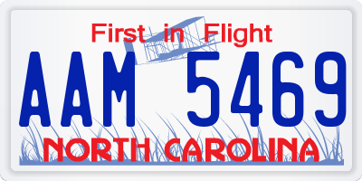 NC license plate AAM5469
