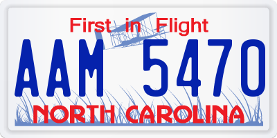 NC license plate AAM5470