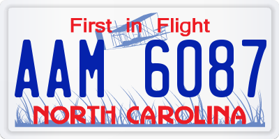 NC license plate AAM6087