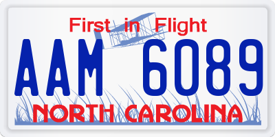 NC license plate AAM6089