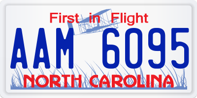 NC license plate AAM6095