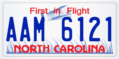 NC license plate AAM6121