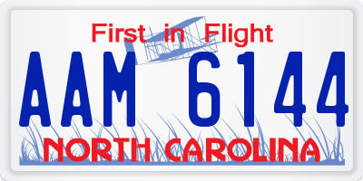 NC license plate AAM6144