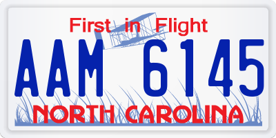 NC license plate AAM6145