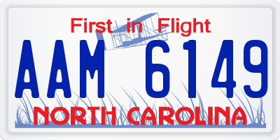 NC license plate AAM6149