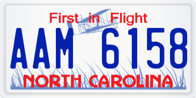NC license plate AAM6158