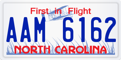 NC license plate AAM6162