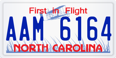 NC license plate AAM6164