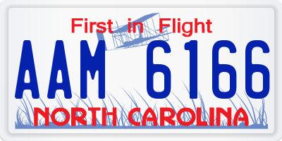NC license plate AAM6166