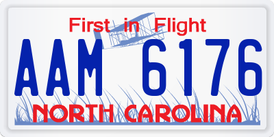 NC license plate AAM6176