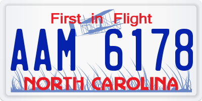 NC license plate AAM6178