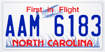 NC license plate AAM6183
