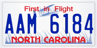 NC license plate AAM6184