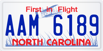 NC license plate AAM6189