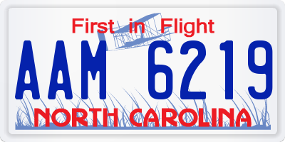 NC license plate AAM6219