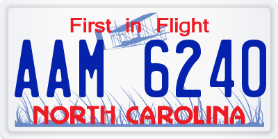 NC license plate AAM6240