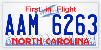NC license plate AAM6263