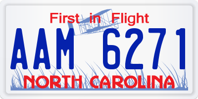 NC license plate AAM6271
