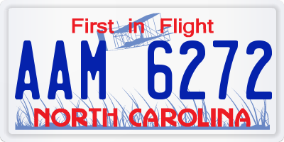 NC license plate AAM6272