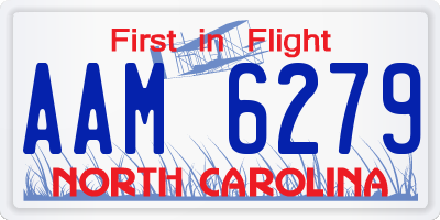NC license plate AAM6279