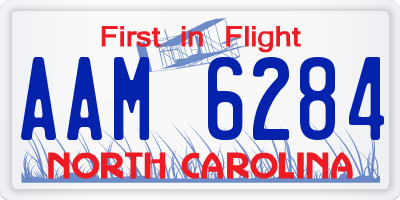 NC license plate AAM6284