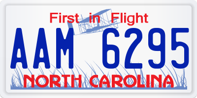 NC license plate AAM6295