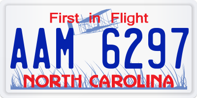 NC license plate AAM6297