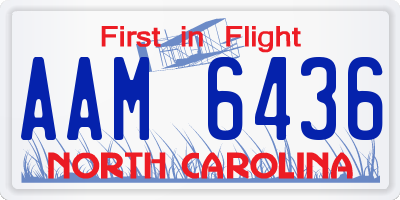 NC license plate AAM6436