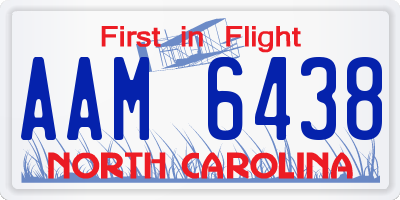 NC license plate AAM6438